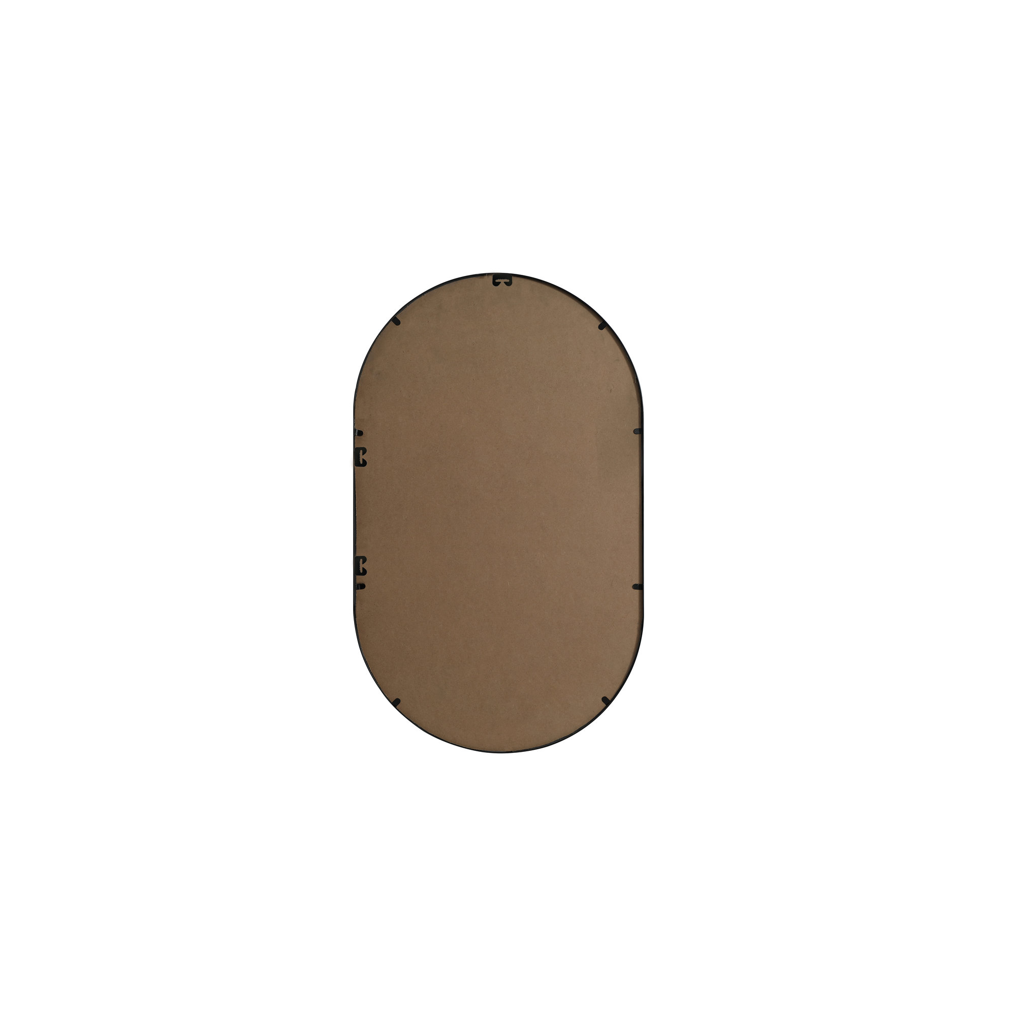 Sabine Metal Pill Wall Mirror, 40" x 24", Black