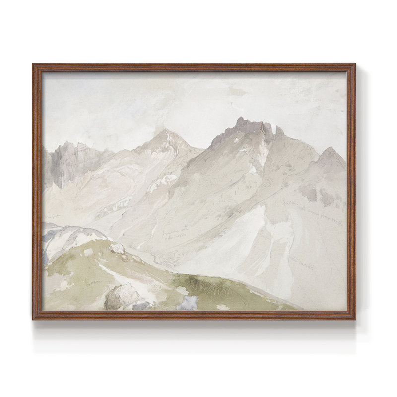 Paysages rétro-CCLI - reproduction encadrée, H 16 po x l 20 po, Noyer