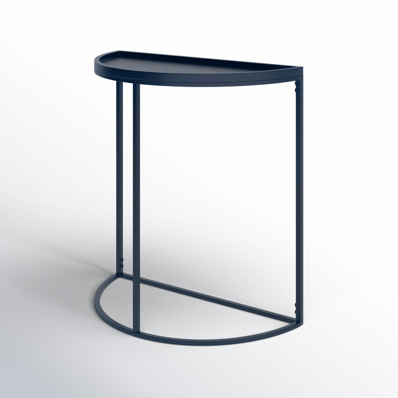 Console demi-cercle Carnelian, Bleu marine, Bleu marine