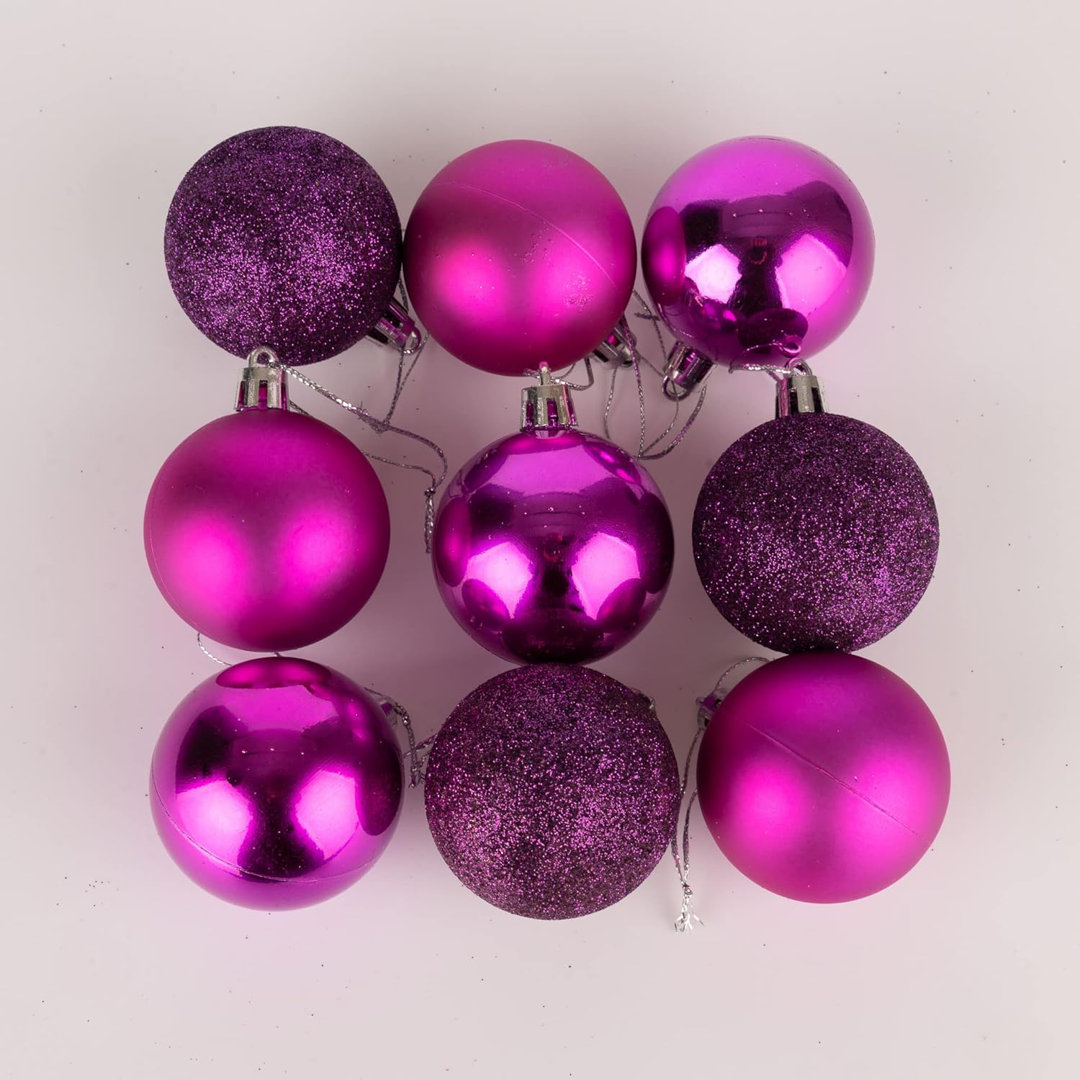50mm/9Pcs Christmas Baubles Shatterproof Champagne Gold,Tree Décor