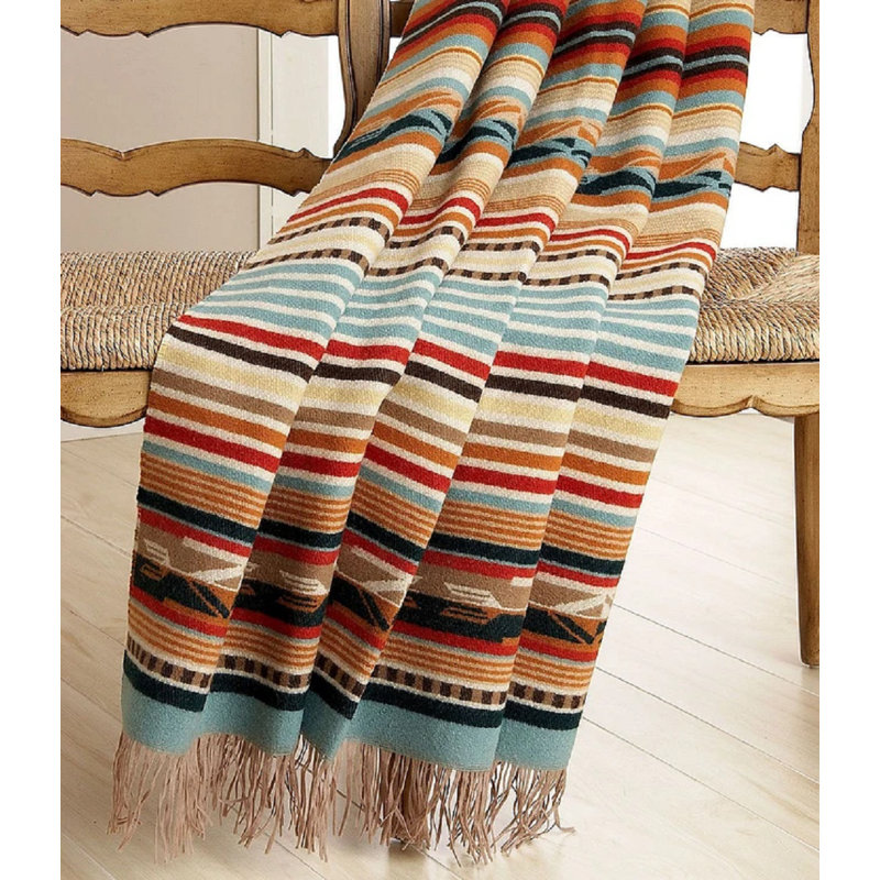 Chimayo Harvest Fringed Throw