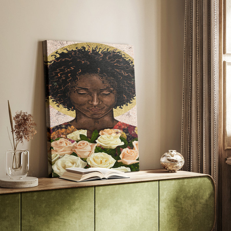 Méditation I - Cavas enveloppés de galerie, H 48 po x l 32 po