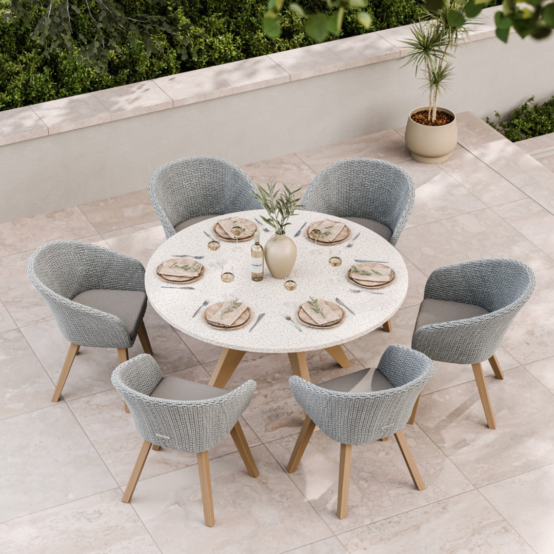 Astral Round 7 - Piece 6 - Person 150Cm L Outdoor Table Set