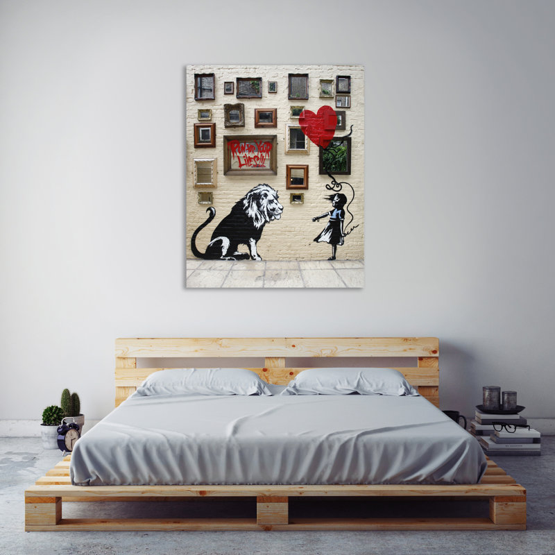 Run For Your Lives by Banksy - Wrapped Canvas Print, 38cm H x 30cm W x 4cm D