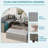  6 Pcs L-Shaped Patio Furniture Set Dining Table And Ottoman All Weather Wicker Outdoor Sectional Sofa Conversation Set