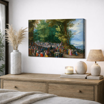 Village médiéval rassemblant une œuvre d'art, des photos de salon, une impression sur toile encadrée, une impression sur toile.