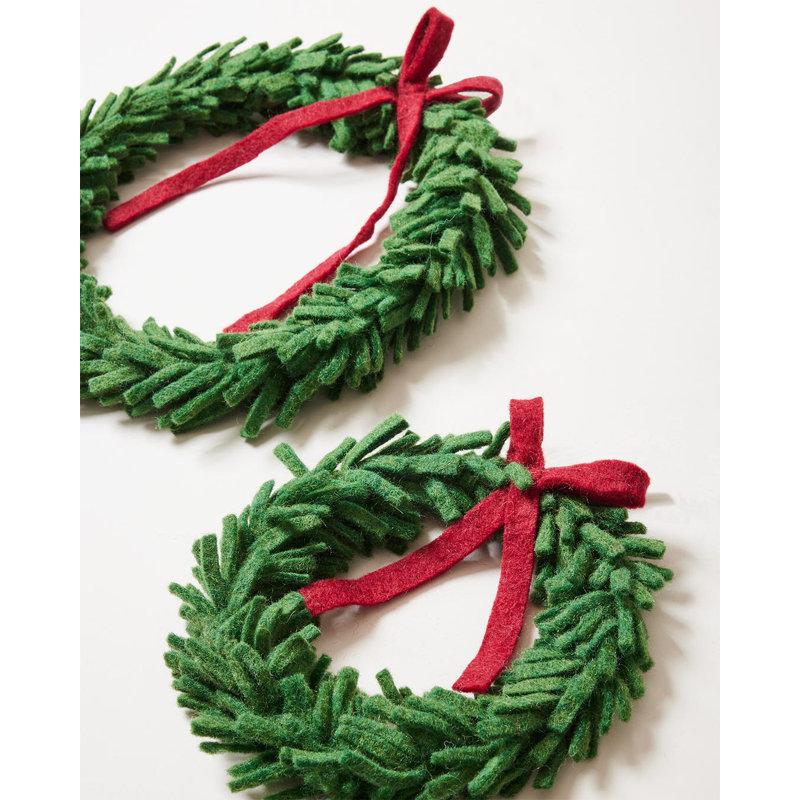 Artisan Felted Wool Wreath, Large: 11" Diameter