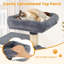 44” Tall Multi-level Cat Tree with Cushion Top Perch, 2-Entrance Large Cat Condo Dark Grey-2000188529