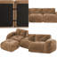 Canapé modulaire en forme de U avec repose-pieds mobile, tissu de velours capitonné et éponge à haute densité 32D, aucun assemblage requis pour le cinéma maison et le bureau, combinaison gratuite-1523602761