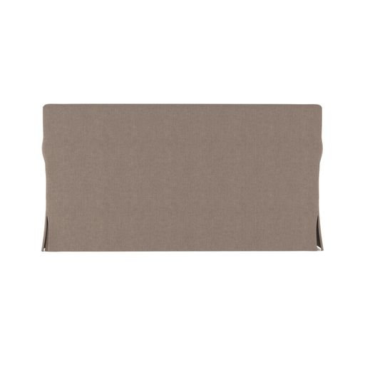 Ludlow Rolled-Arm Skirted Loveseat, 34" H x 60" W x 38" D, Box Weave Linen Blue Print, Weathered