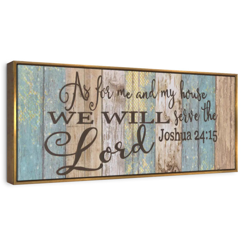 Serve the Lord Verse, 37" X 13", Floating Frame Gold