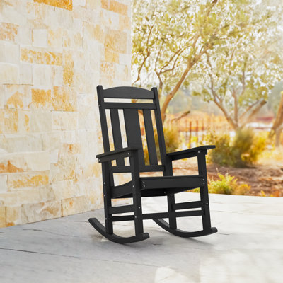 Chiemi HDPS Modern Resin Rocking Adirondack Chair