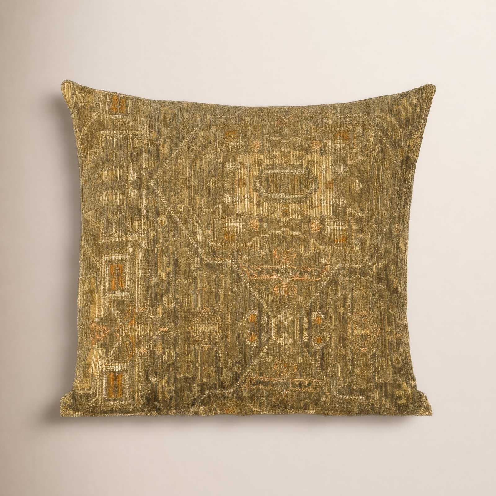 Olcott Throw Pillow, Polyester, Square 16", Zapatta Sage