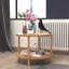 Petite table basse ronde en bois massif avec tablette Lynn - Solution de rangement compacte et élégante-1041717041