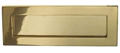  Victorian Design Postal Letter Plate in Polished Chrome Finish, Mail Slot - 12" x 4"