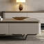 Table basse moderne et minimaliste avec rangement rectangulaire