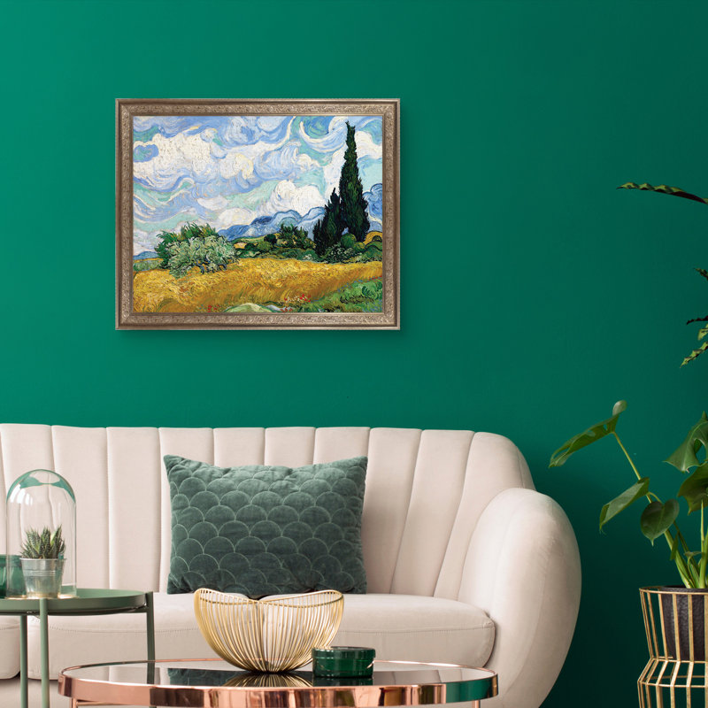 Yellow Wheat And Cypresses