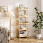 127cm H x 43.2cm W Bamboo / Rattan Ladder Bookcase-118193958