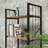 Modern Industrial Bookshelf, Oak & Grey, 23.6 x 59.1 x 13.4 inches | 100% Melamine Coated Particle Board, 0.7 inches Thick | Metal Frame with 30 lbs Weight Capacity per Shelf | Stylish & Functional Storage Solution