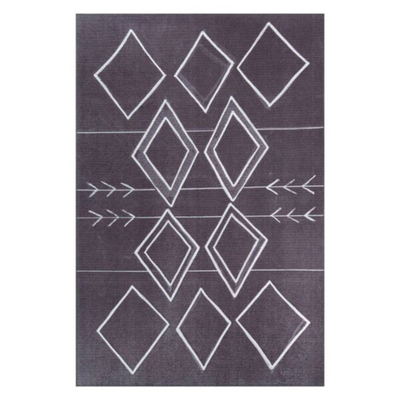 Tapis lavable en machine Premium, 4,6 x 6,2 pieds, 100% polyester, 1850 g / m² | Hauteur des poils: 0,2 po | Poly-coton écologique recyclé | Parfait pour le salon, la chambre à coucher et les endroits très passants