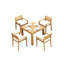 3 Pcs Grade-A Teak Wood Dining Set: 36" Square Table And 2 Montana Stacking Arm Chairs #11MT0802-360703973