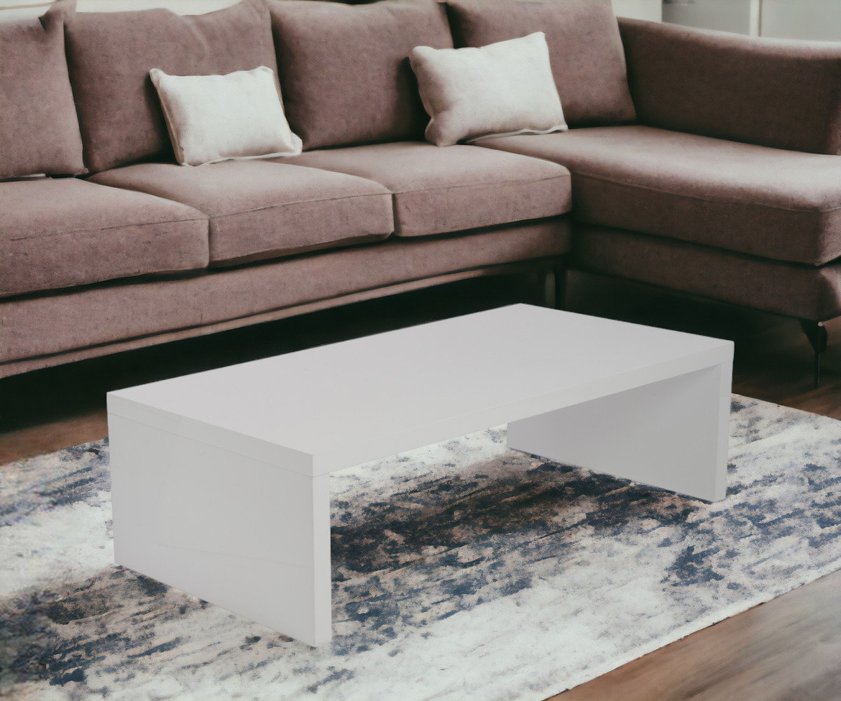 Photo inspiration: Fresh Look at Ebern Designs Mcalmont 47 White Modern Minimalist Coffee Table