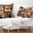 Abstract Golden Blocks - Abstract Printed Pillow