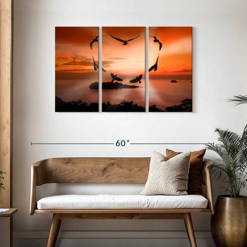 Gillard au coucher du soleil, H 28 po x l 45 po