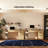 Rustic Wood Standing Desk with 3 Drawers & Open Storage Shelves, Adjustable Height, Home Office Computer Desk for Work, Study, Writing-313892163