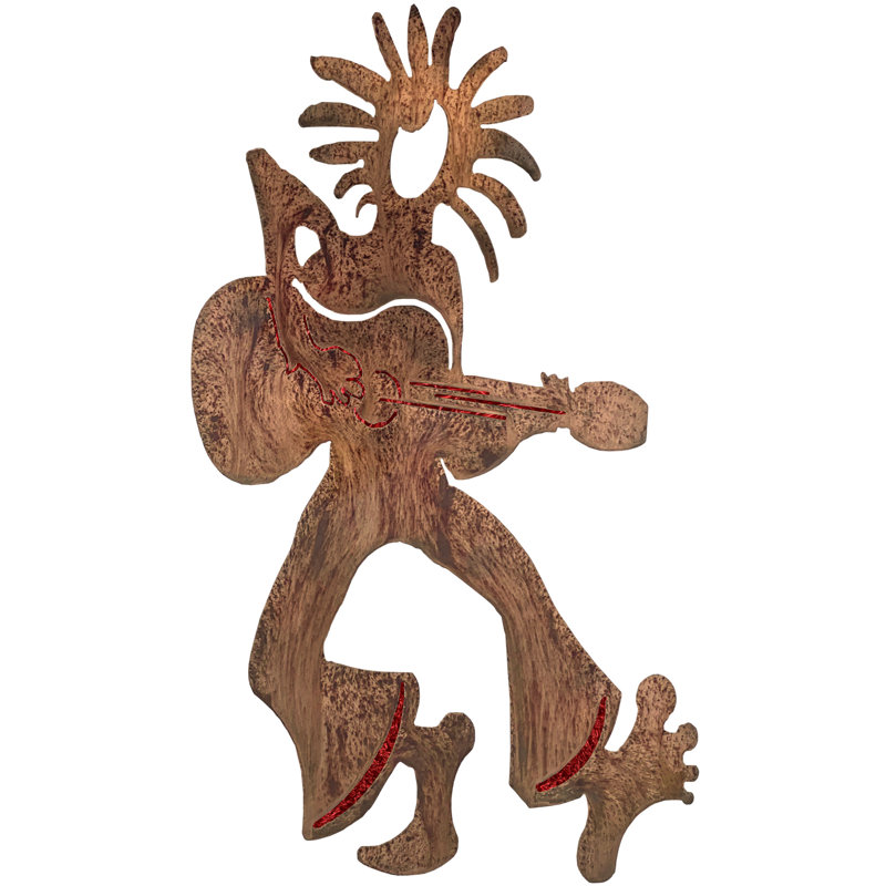 Sculpture murale Meyerdirk Southwest Steel, H 20,75 po x l 10,5 po x P 0,25 po, Rouge