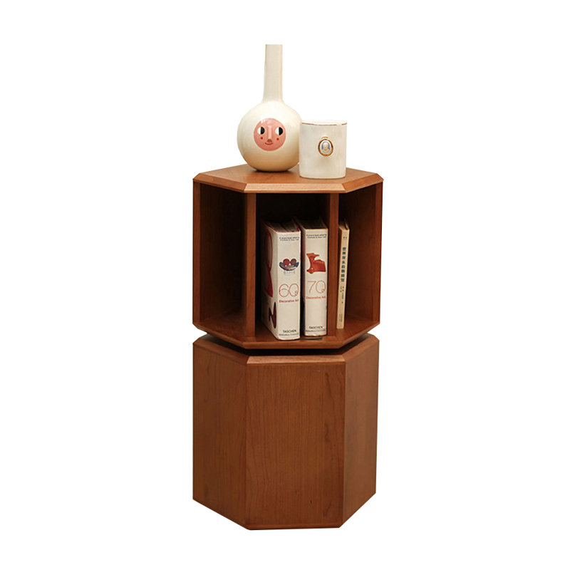 Walnut Modern Solid wood rotating bookshelf