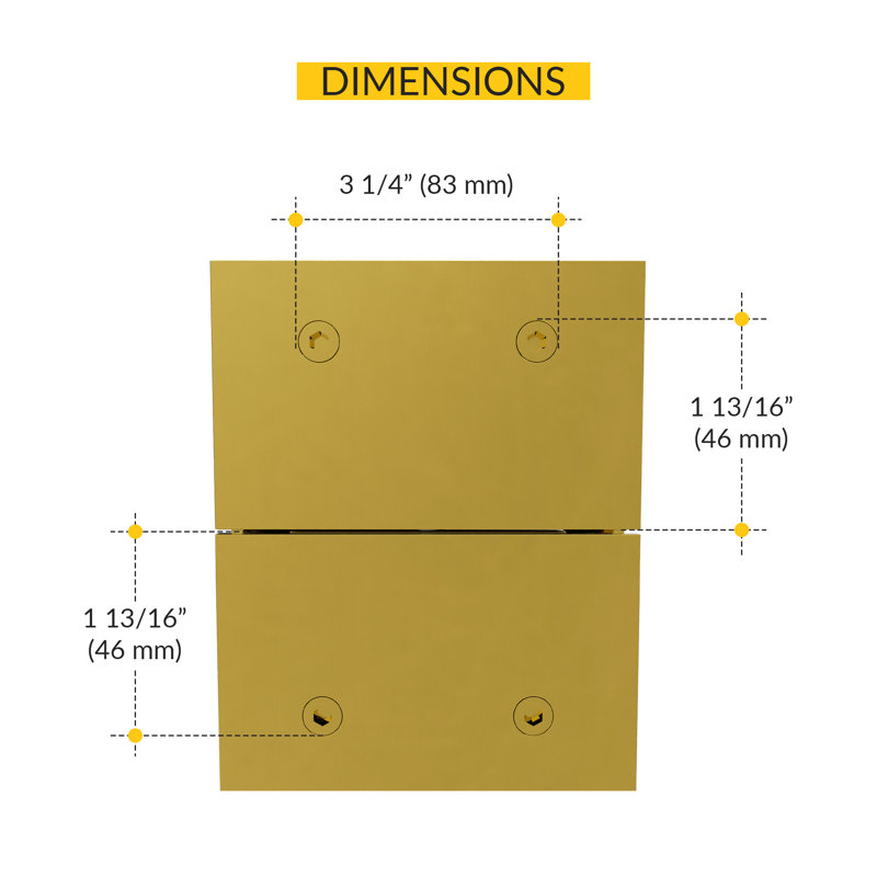  Charnière de porte de douche réglable en verre poli à fixation sur verre Prestige Series, Laiton poli
