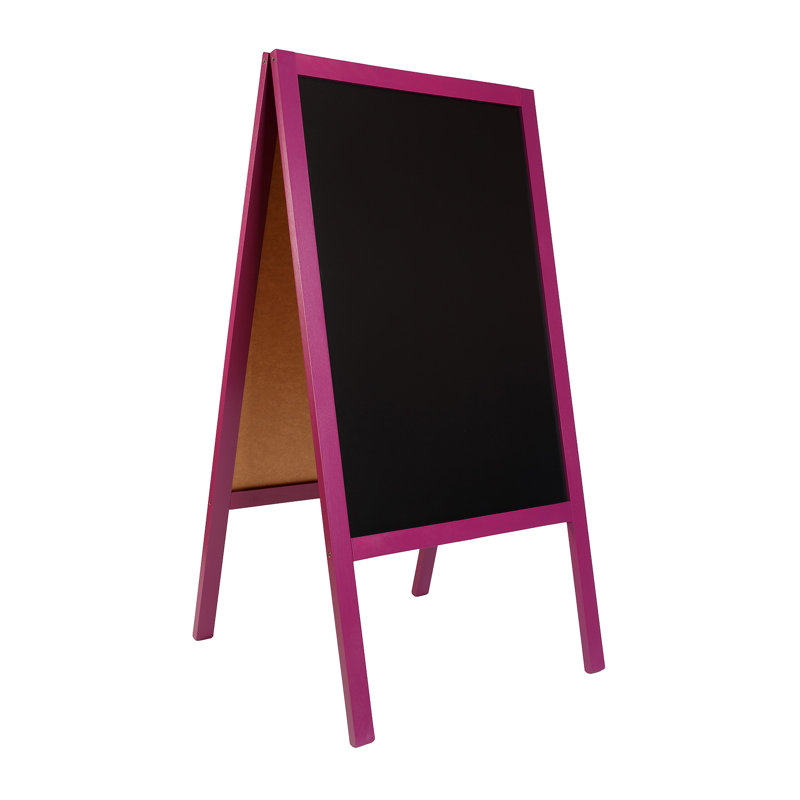 Genovefa Free-Standing Chalkboard 115cm H x 61cm W, Voilet