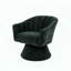 Fauteuil d'appoint pivotant à 360 degrés, fauteuil demi-tonneau capitonné Modern-1294765787