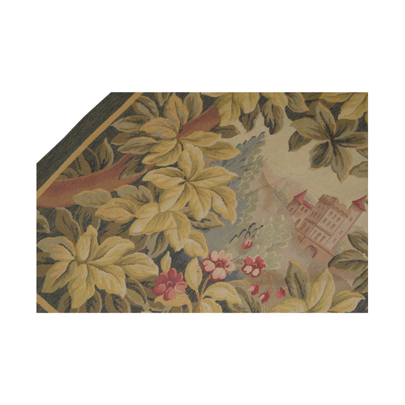 Hand-Knotted High-Quality Yellow/Pink/Gray Area Rug