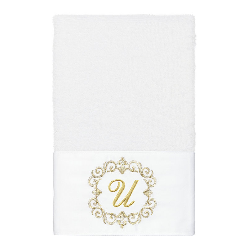 Winston Porter 100% Turkish Cotton MONICA 2PC Embellished Hand Towel Set, U