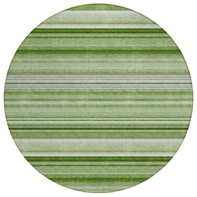 Kinslee Washable Striped Indoor / Outdoor Rug