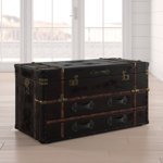2 Drawer Living Room Coffee Table with Buckle Hinged Top