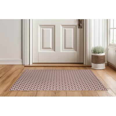 Tapis d'entrée intérieur mince, léger et antidérapant à motif éventail