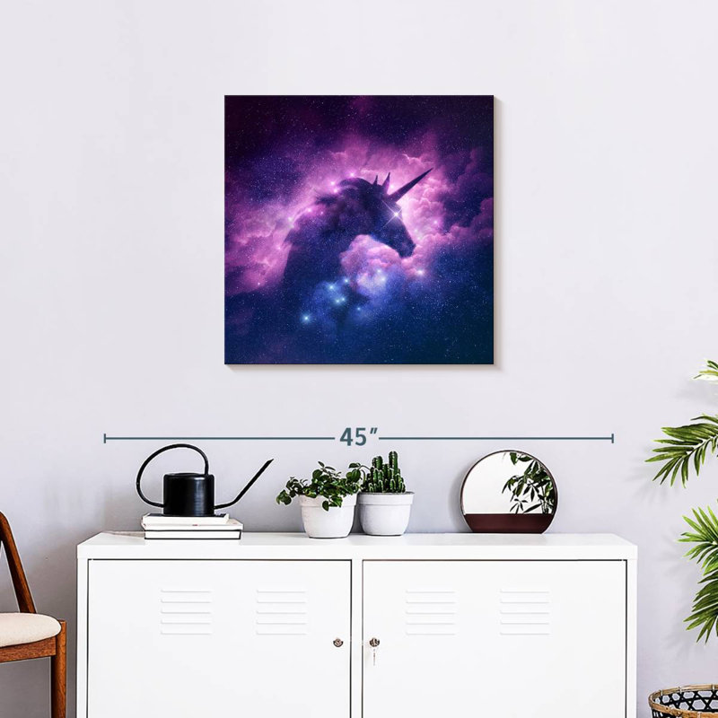 Kelan Unicorn Galaxy, 24" H x 24" W
