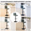 Tabouret de bar rotatif à hauteur réglable avec structure en métal-186712871-186712874