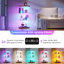 Vitrine pivotante à 360 ° en verre avec lumières RVB-802788044