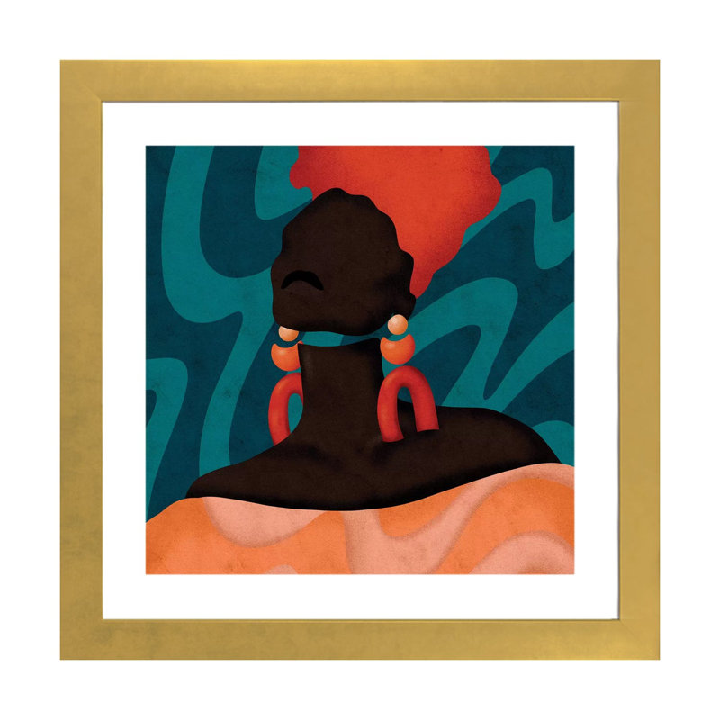 «Sonya» par Reyna Noriega - impression, Papier encadré doré, H 16 po x l 16 po x p 1 po, Blanc