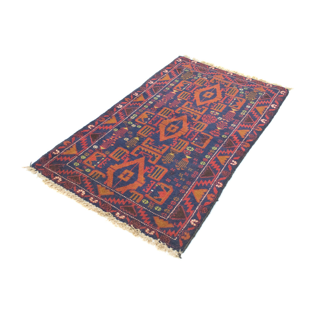 Hand Knotted Wool Blue Indoor/Outdoor Rug