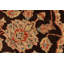 Tapis oriental noir / brun clair en laine noué à la main 8 pi 11 po x 11 pi 9 po Dorr