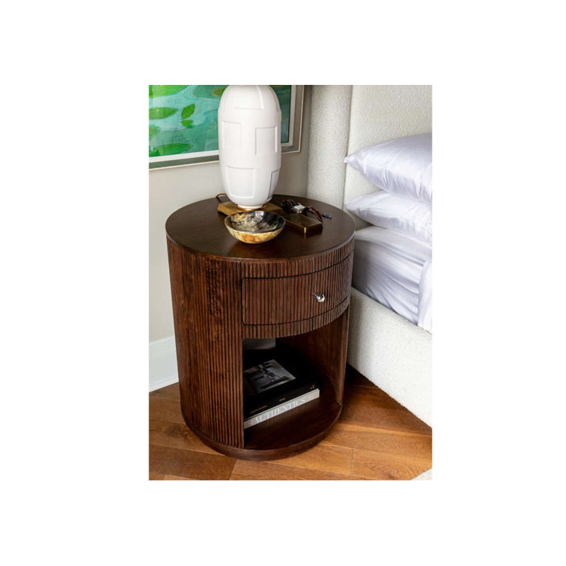 Cleo 1 - Drawer Solid Wood Nightstand