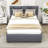 Wildo Linen Upholstered Platform Bed with Trundle And Headboard-874361542-874361543