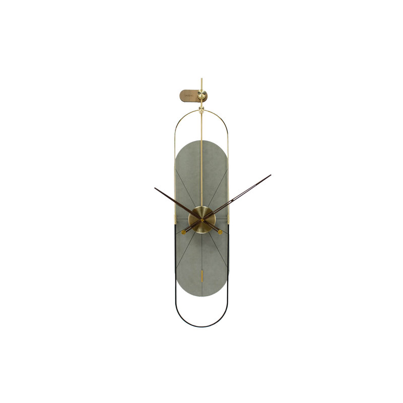 Wood Wall Clock, Gray