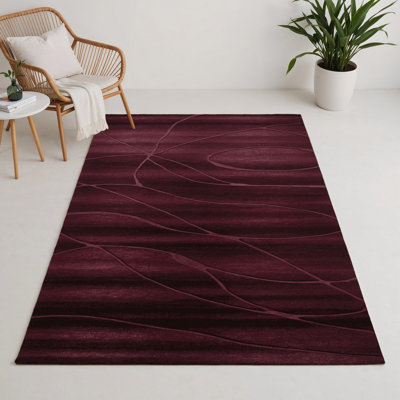 Tapis rouge abstrait intérieur et extérieur