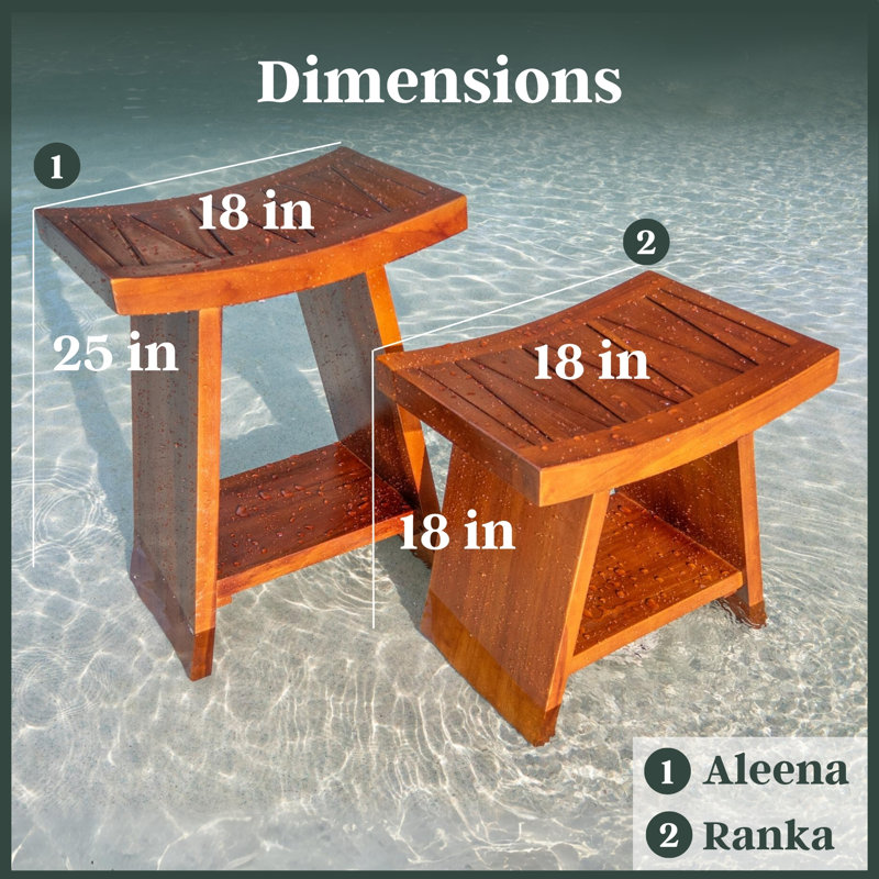 Daigan 18" W Teak Shower Bench